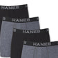 Cuecas boxer Hanes masculinas Ultimate Comfort Flex Fit ultramacias, pacote com 4, pretas, tamanho extragrande