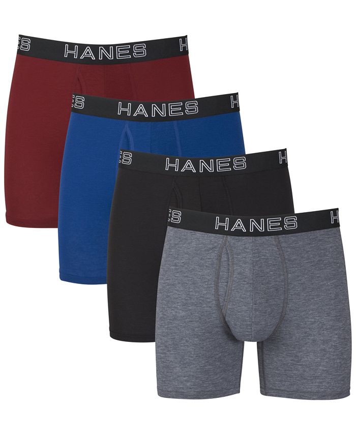 Cuecas boxer Hanes Ultimate Comfortflex Fit para homens, pacote com 4, tamanhos variados, tamanho extragrande