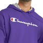 Moletom com capuz Champion masculino com logotipo Powerblend, roxo, tamanho médio
