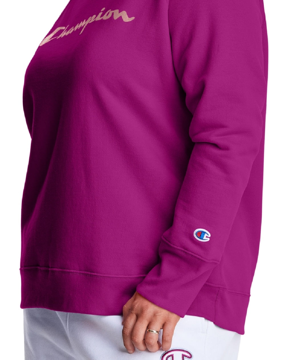 Moletom Champion Powerblend Signature Graphic Feminino Roxo Tamanho 2X