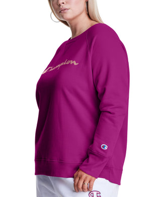 Moletom Champion Powerblend Signature Graphic Feminino Roxo Tamanho 3X