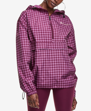 Champion Women's Packable Half Zip Windbreaker Purple Size X-Large