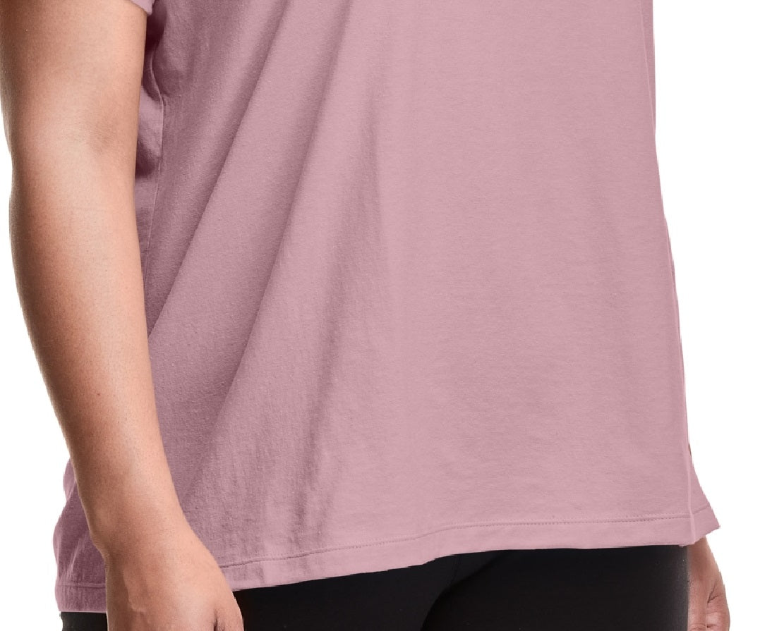 Camiseta feminina Champion Classic Logo Graphic Rosa Tamanho 2X