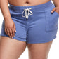 Shorts Champion Campus Solid Feminino Azul Tamanho 3X