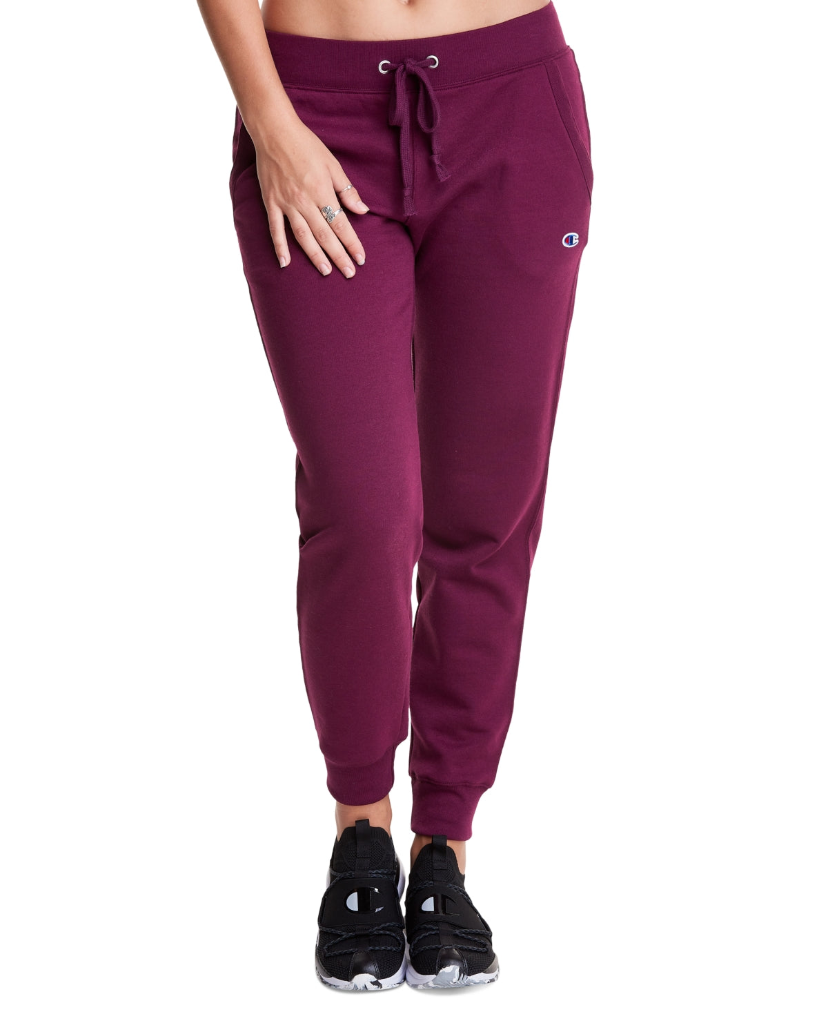 Calça de moletom feminina Champion Powerblend Jogger roxa tamanho X P