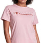 Camiseta Champion Classic Logo Feminina Rosa