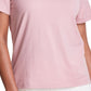 Camiseta Champion Classic Logo Feminina Rosa Tamanho Grande