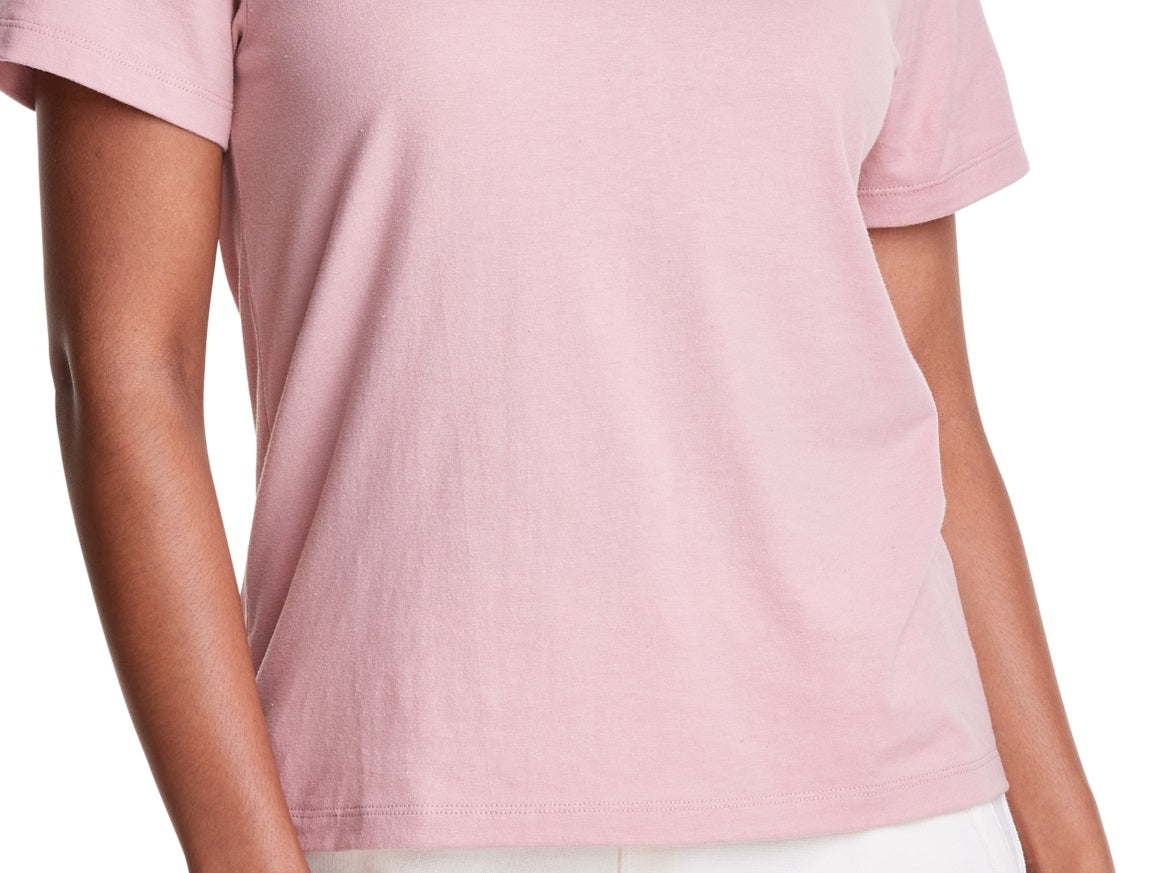 Camiseta Champion Classic Logo Feminina Rosa Tamanho Grande