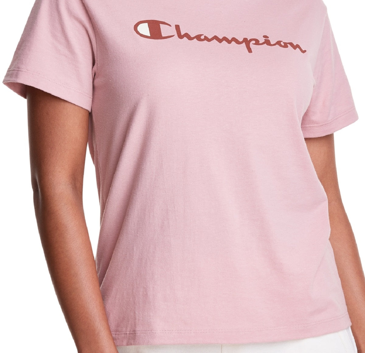 Camiseta Champion Classic Logo Feminina Rosa Tamanho XXG