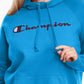 Moletom com capuz Champion Powerblend Logo Feminino Azul Tamanho 3X