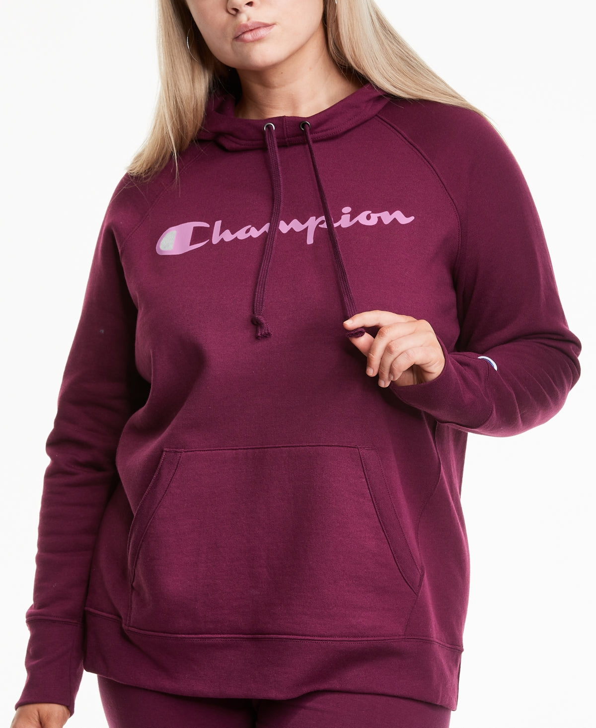 Moletom com capuz feminino Champion Comfy Cozy Roxo Tamanho 3X
