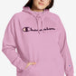 Moletom com capuz Champion Powerblend Logo Feminino Rosa Tamanho 3X