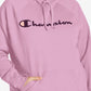Moletom com capuz Champion Powerblend Logo Feminino Rosa Tamanho 3X
