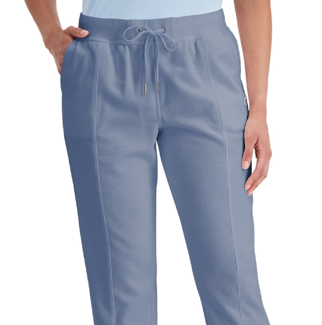 Calça de moletom Champion Campus 7/8 feminina, azul, tamanho extragrande