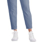 Calça de moletom Champion Campus 7/8 feminina, azul, tamanho extragrande