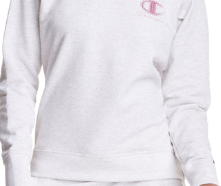 Camiseta Champion Powerblend Classic Crewneck Feminina Cinza Tamanho Grande