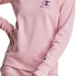 Camiseta Champion Powerblend Classic Crewneck Rosa Tamanho Grande Feminina