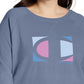 Moletom com estampa de logotipo Champion feminino azul tamanho 3X