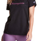 Camiseta Champion Feminina com Estampa Pied de Poule e Logotipo Boyfriend, Preta, Tamanho P