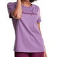 Camiseta Champion Feminina Boyfriend com estampa de pied-de-poule e logotipo da marca, roxa, tamanho pequeno