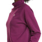 Moletom feminino Champion com gola falsa, roxo, tamanho XX-G