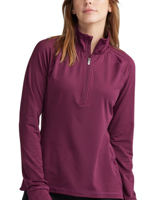 Champion Feminino Absolute Half Zip Mock Neck Top Roxo Tamanho XX-G