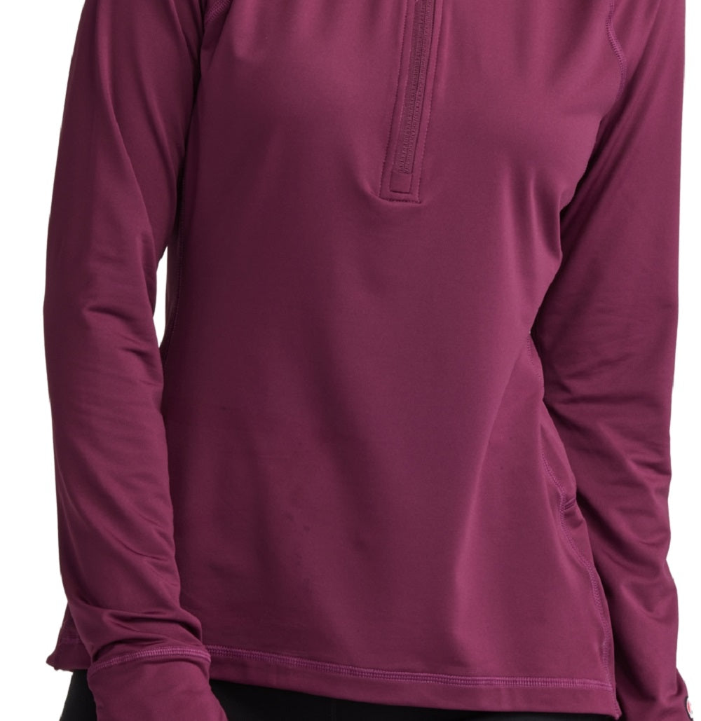 Champion Feminino Absolute Half Zip Mock Neck Top Roxo Tamanho XX-G