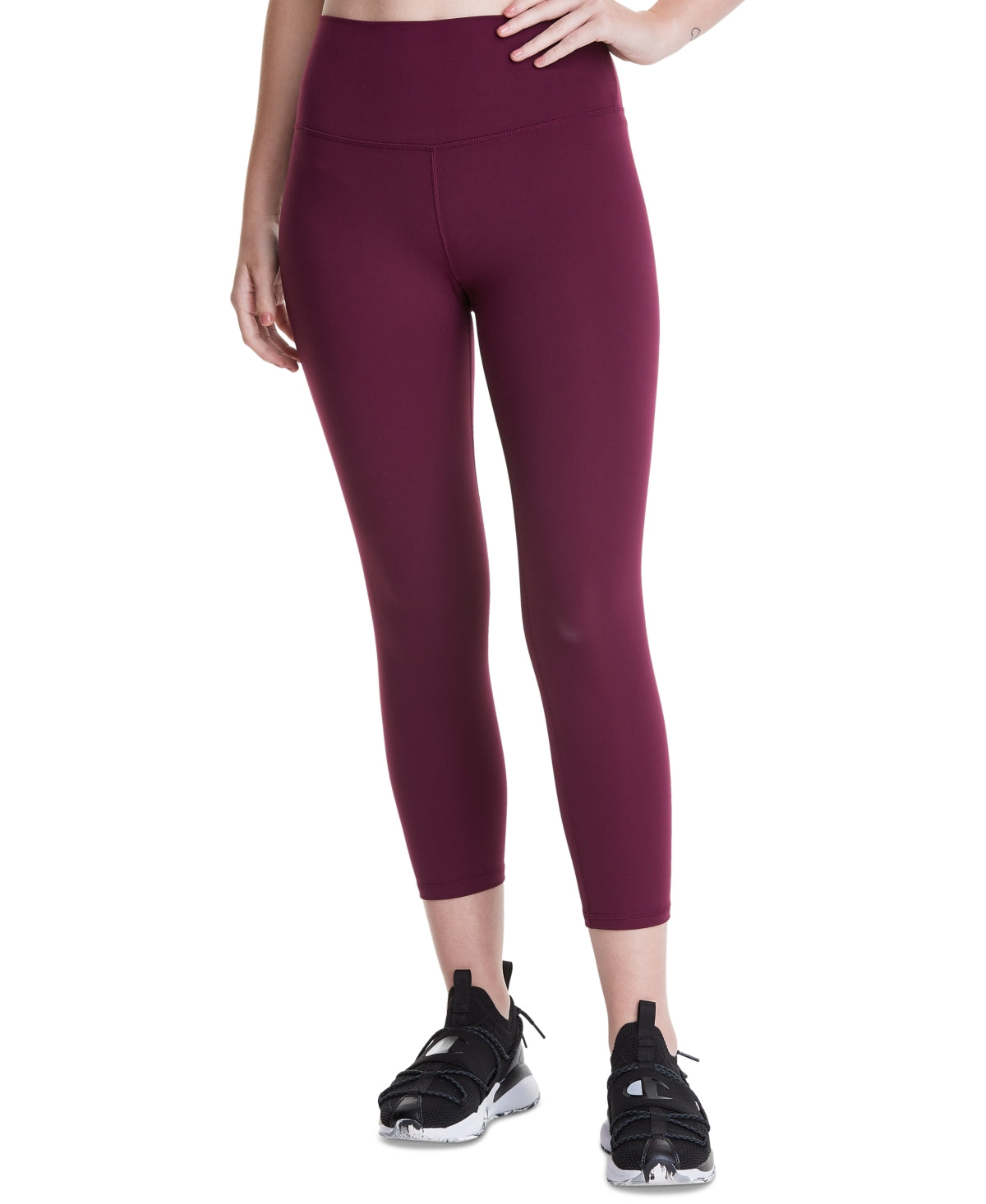 Leggings curtas Champion Sport Soft Touch femininas, roxas, tamanho X pequeno