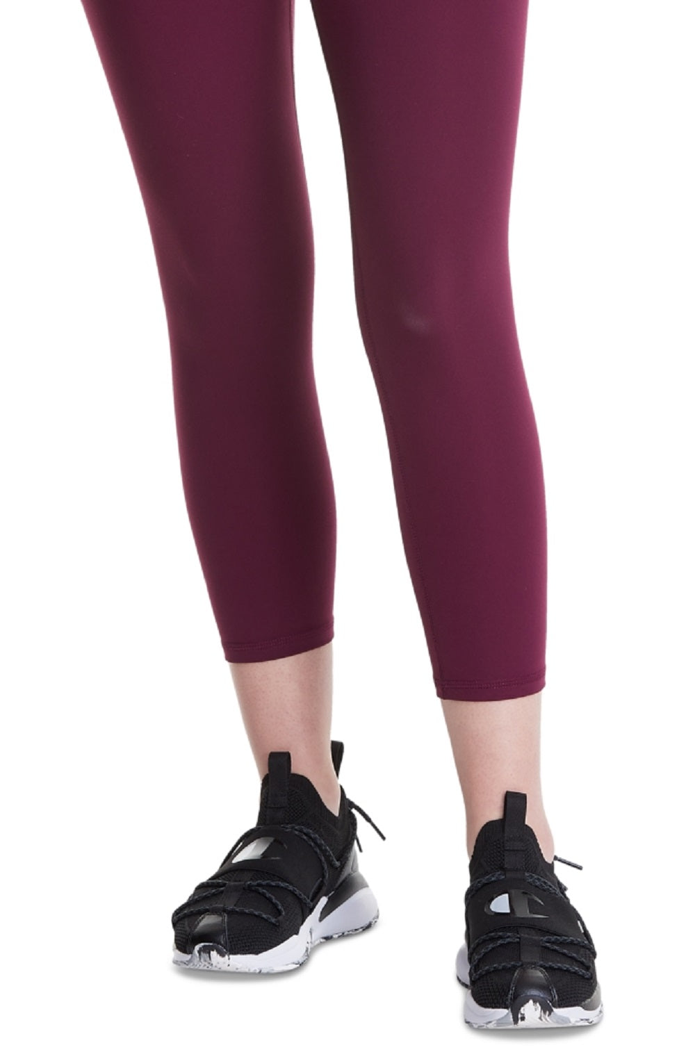 Leggings curtas Champion Sport Soft Touch femininas, roxas, tamanho médio