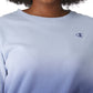 Moletom feminino Champion Fleece Ombre Dyed Crewneck Azul Tamanho 3X