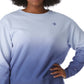 Moletom feminino Champion Fleece Ombre Dyed Crewneck Azul Tamanho 3X
