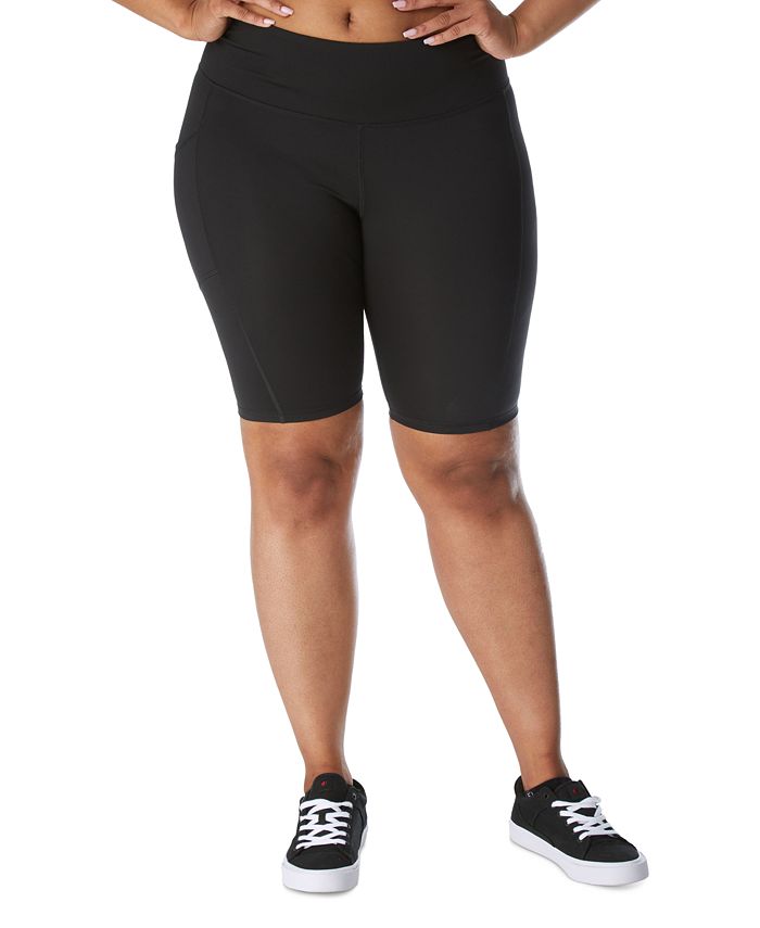 Calções de ciclismo Champion Absolute Eco femininos, pretos, tamanho 1X