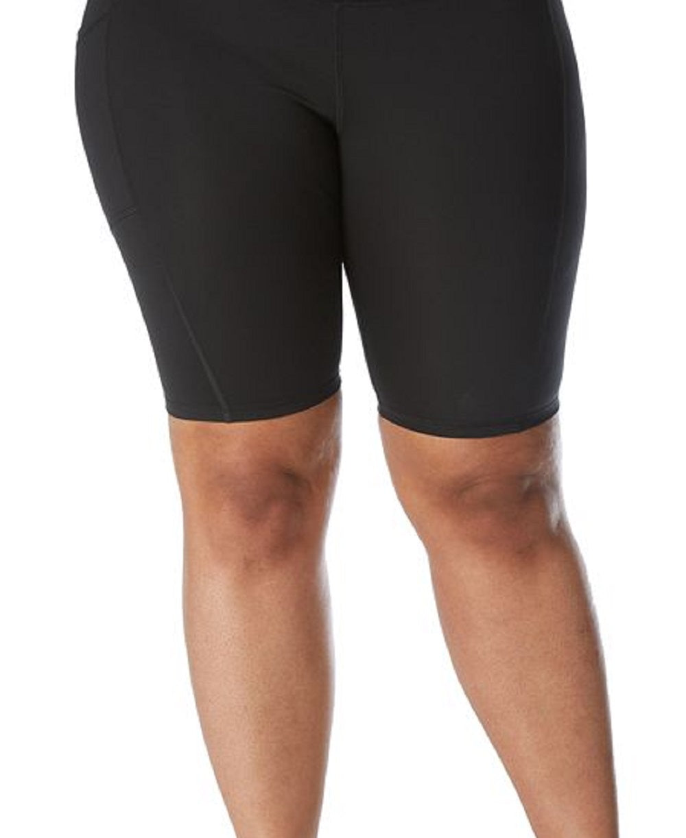 Calções de ciclismo Champion Absolute Eco femininos, pretos, tamanho 1X