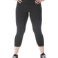 Leggings curtas Champion Plus Soft Touch femininas, pretas, tamanho 2X