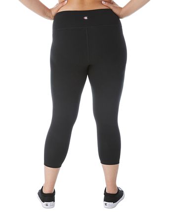 Leggings curtas Champion Plus Soft Touch femininas, pretas, tamanho 2X