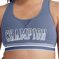 Sutiã esportivo Champion feminino The Authentic Logo Medium Impact, azul, tamanho pequeno
