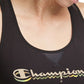 Sutiã esportivo Champion feminino com logotipo de impacto médio, preto, tamanho X-S