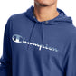 Champion Mens Activewear Moletom com capuz para treino azul tamanho médio