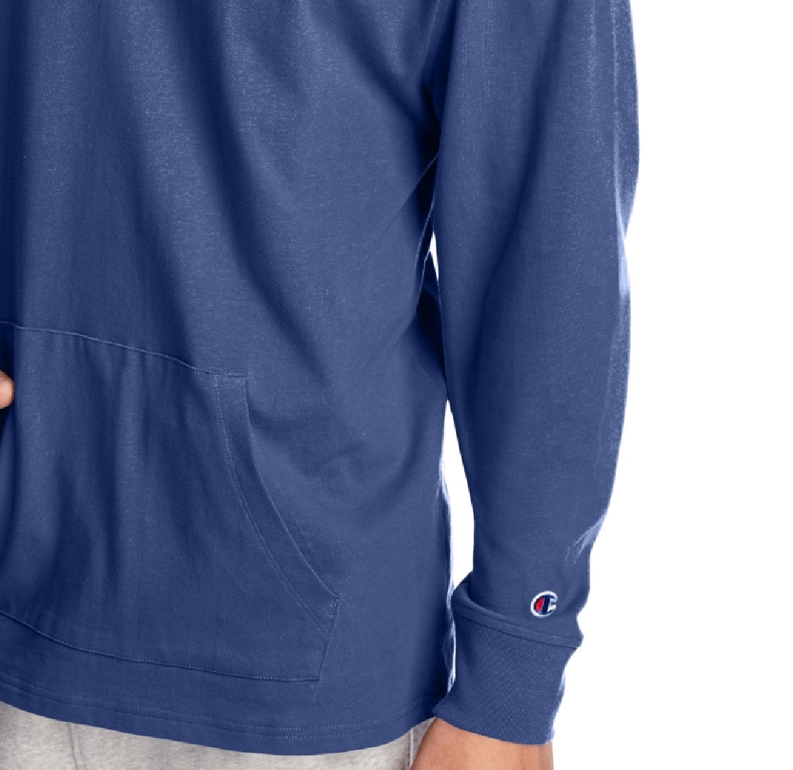 Champion Mens Activewear Moletom com capuz para treino azul tamanho médio