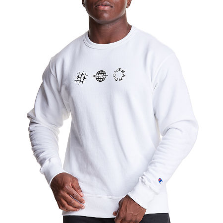 Moletom Champion Powerblend Graphic Masculino Branco Tamanho Grande