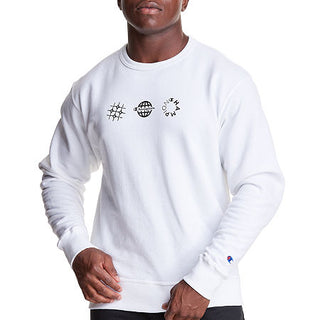 Moletom Champion Powerblend Graphic Masculino Branco Tamanho Grande