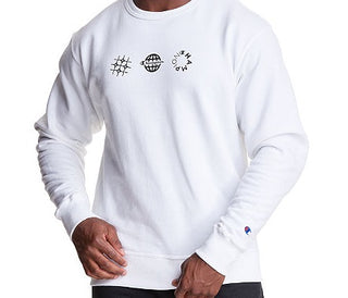 Moletom Champion Powerblend Graphic Masculino Branco Tamanho Grande