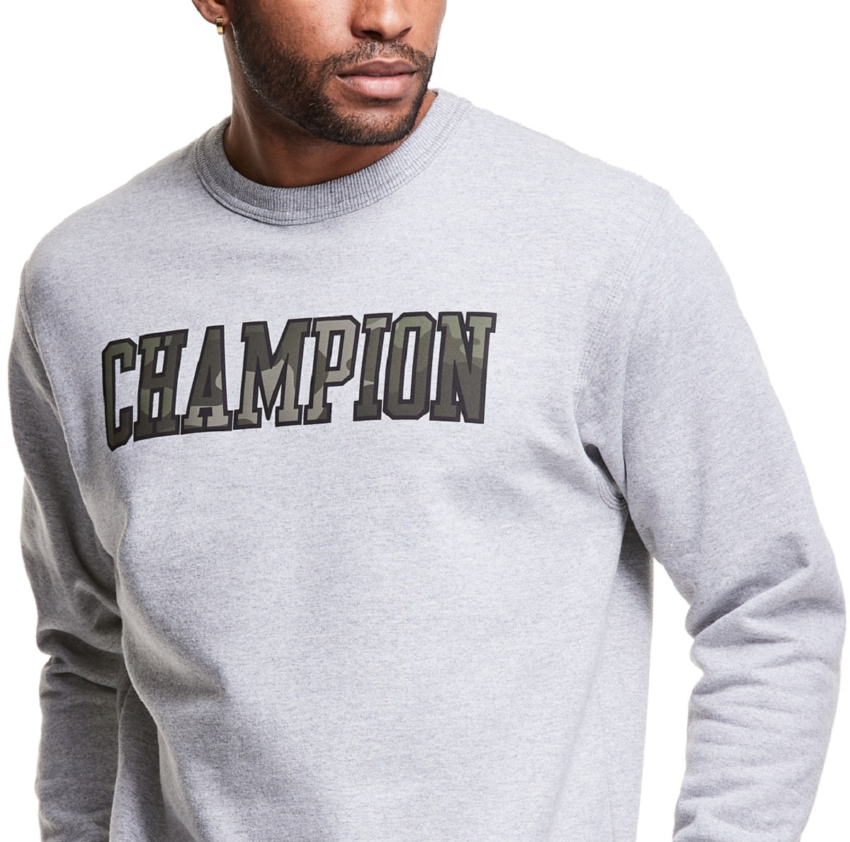 Moletom Champion Powerblend Crewneck Masculino Preto Tamanho Médio
