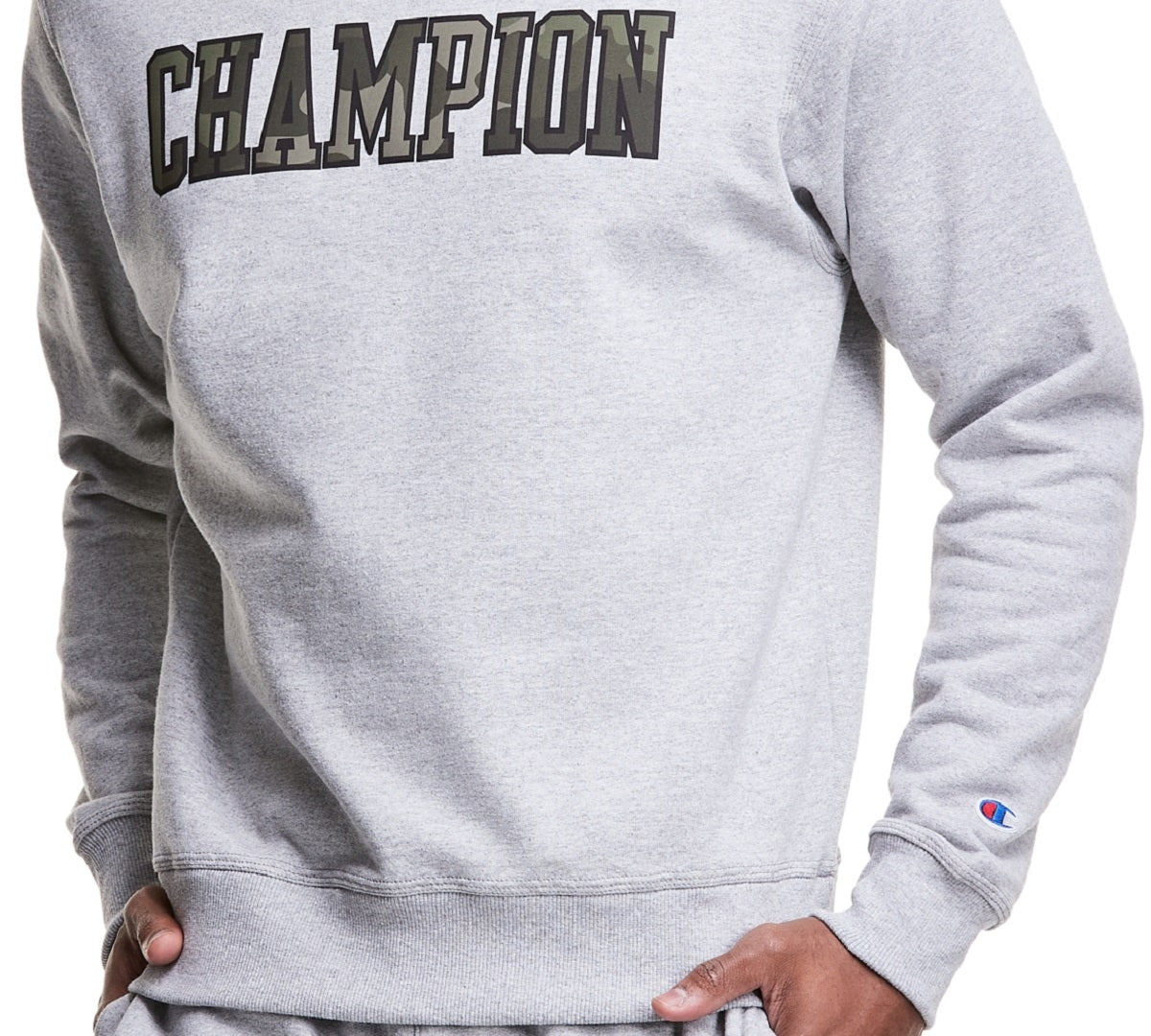 Moletom Champion Powerblend Crewneck Masculino Preto Tamanho Médio