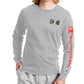 Camiseta masculina Champion Graphic Logo manga comprida cinza tamanho pequeno