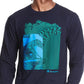 Camiseta masculina Champion com estampa abstrata azul, tamanho médio