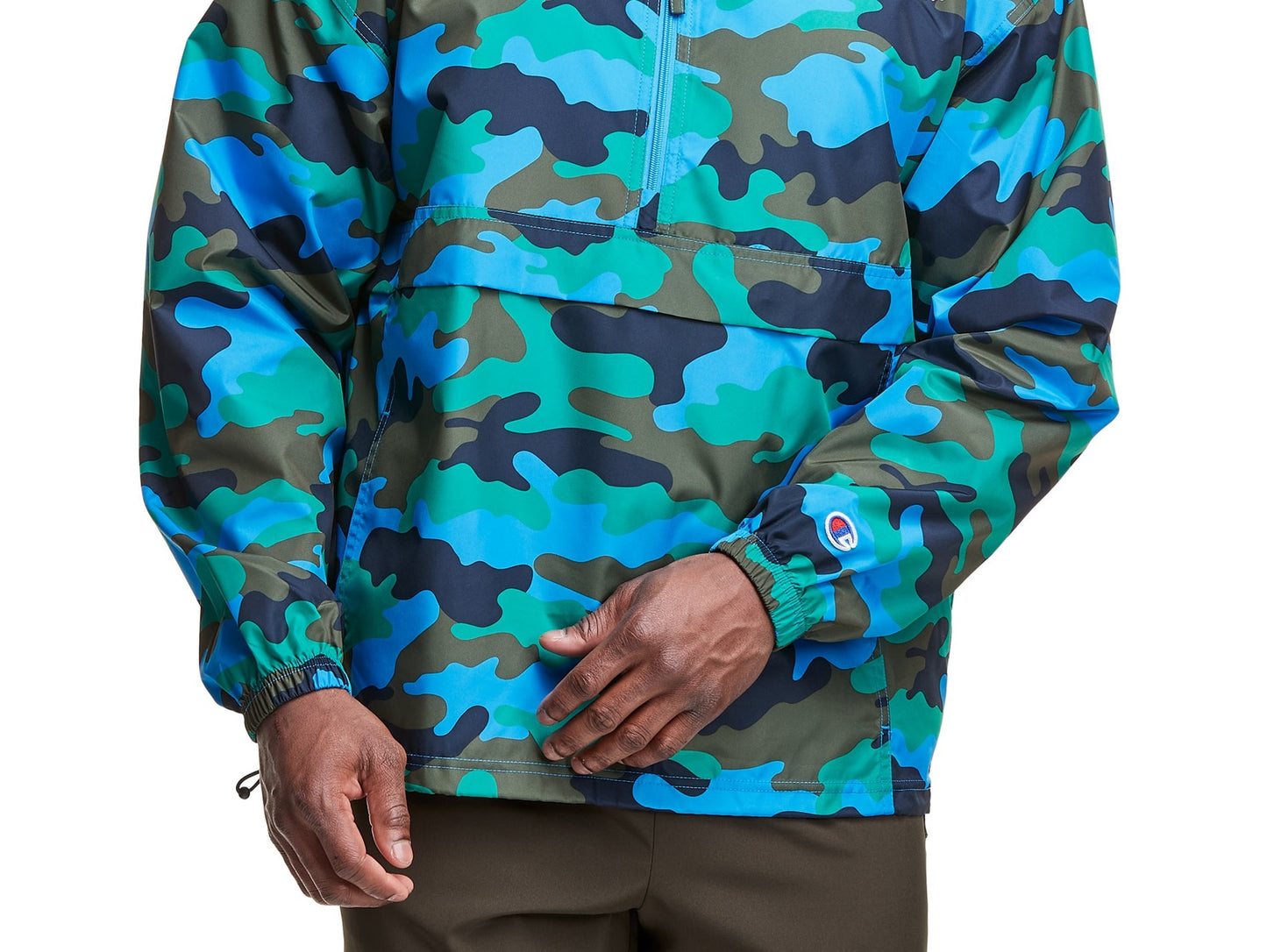 Jaqueta Champion Masculina Athletics Dobrável com Estampa Total Azul Tamanho X-G