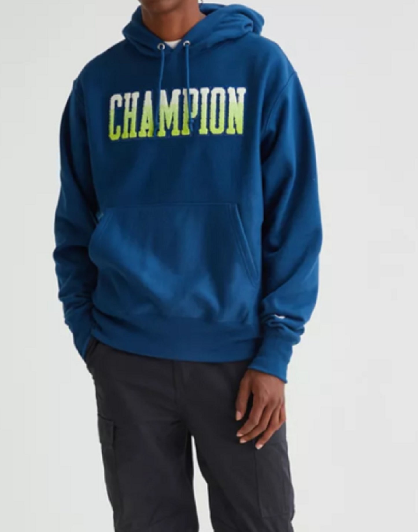 Moletom com capuz masculino Champion Reverse azul tamanho XX-G