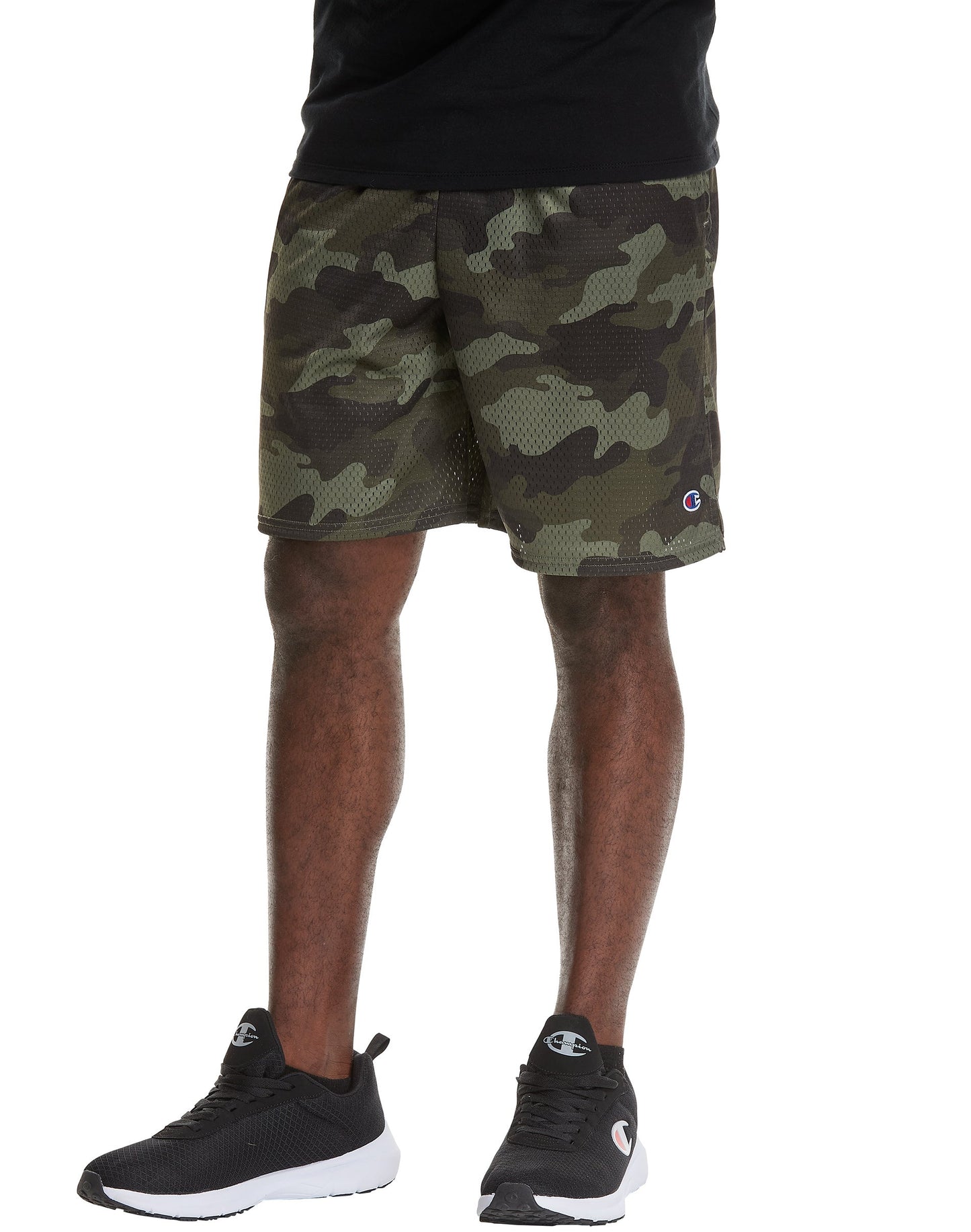 Bermuda masculina Champion com estampa de malha 9 Camo Ammo Cargo Verde Tamanho P