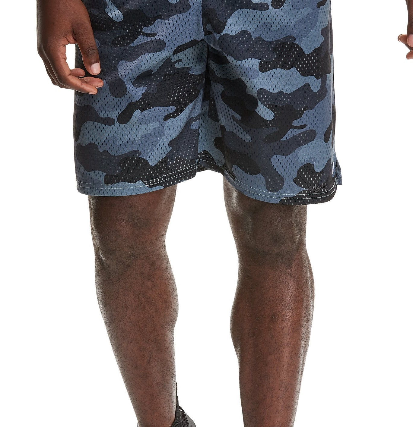 Bermuda masculina Champion com estampa de malha, cinza, tamanho pequeno